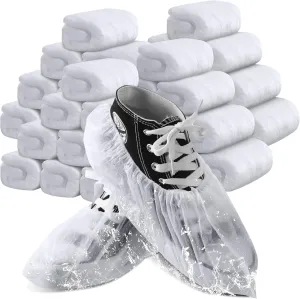 1000 Pcs Disposable Shoe Covers Boot Cover Waterproof Non Slip Shoe Protector Booties Covers for Indoor Carpet Floor Workplace Protection, One Size Fit Most(White)