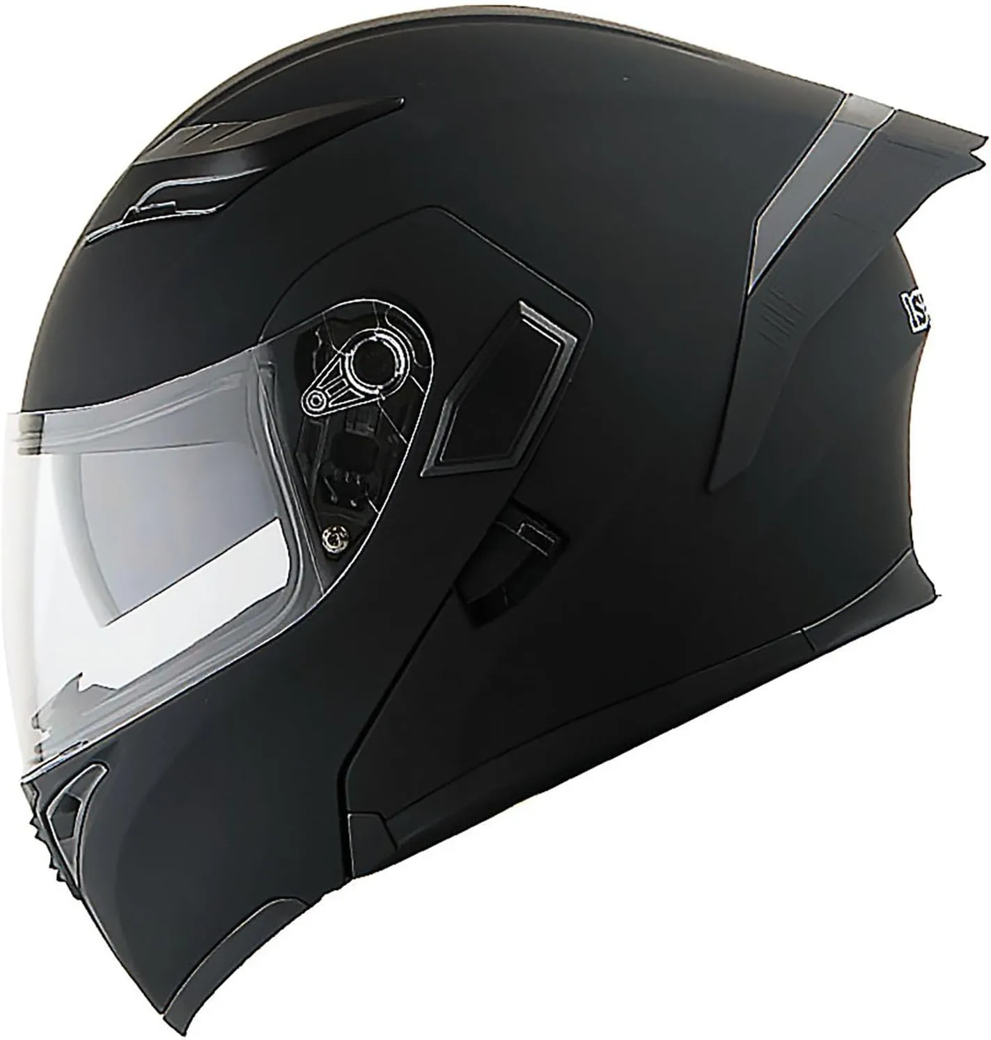 1Storm Motorcycle Modular Full Face Helmet Bike Flip up Dual Visor Sun Shield: HB89 Matt Black