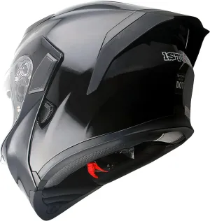 1Storm Motorcycle Modular Full Face Helmet Flip up Dual Visor Sun Shield: HB89 Glossy Black