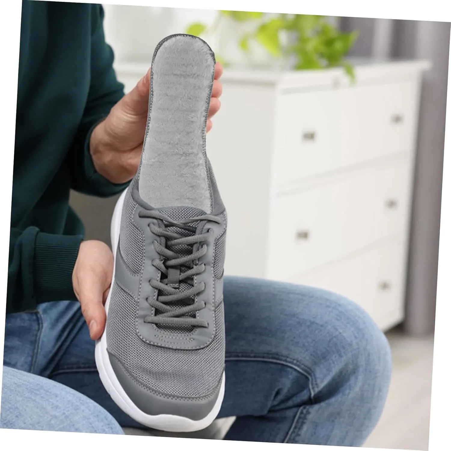 4 Pairs Warm Plush Insoles for Women Thickened Cushioned Thermal Boot Liners Fluffy Winter Shoe Inserts Secure Rain Boots