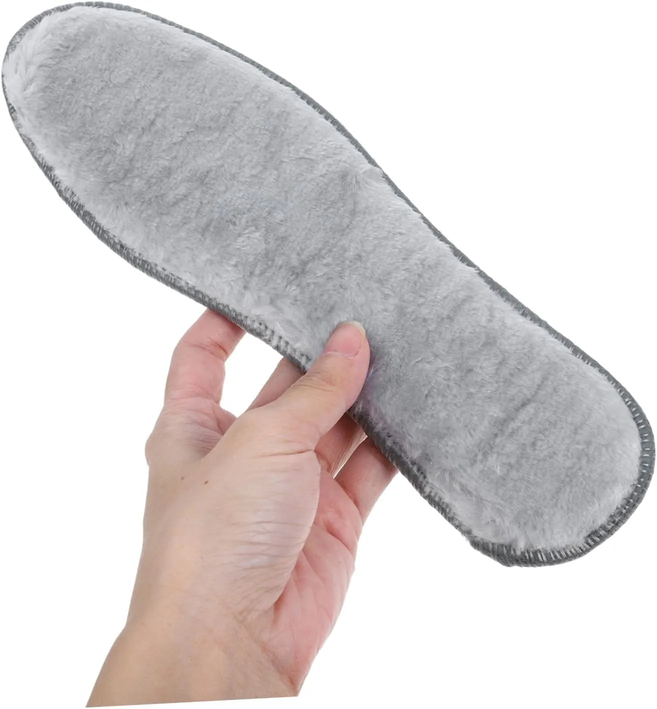 4 Pairs Winter Fluffy Shoe Inserts for Women Thickened Thermal Boot Insoles Cushioned Plush Footbeds with Nonslip Base Ergonomic Design for Cold