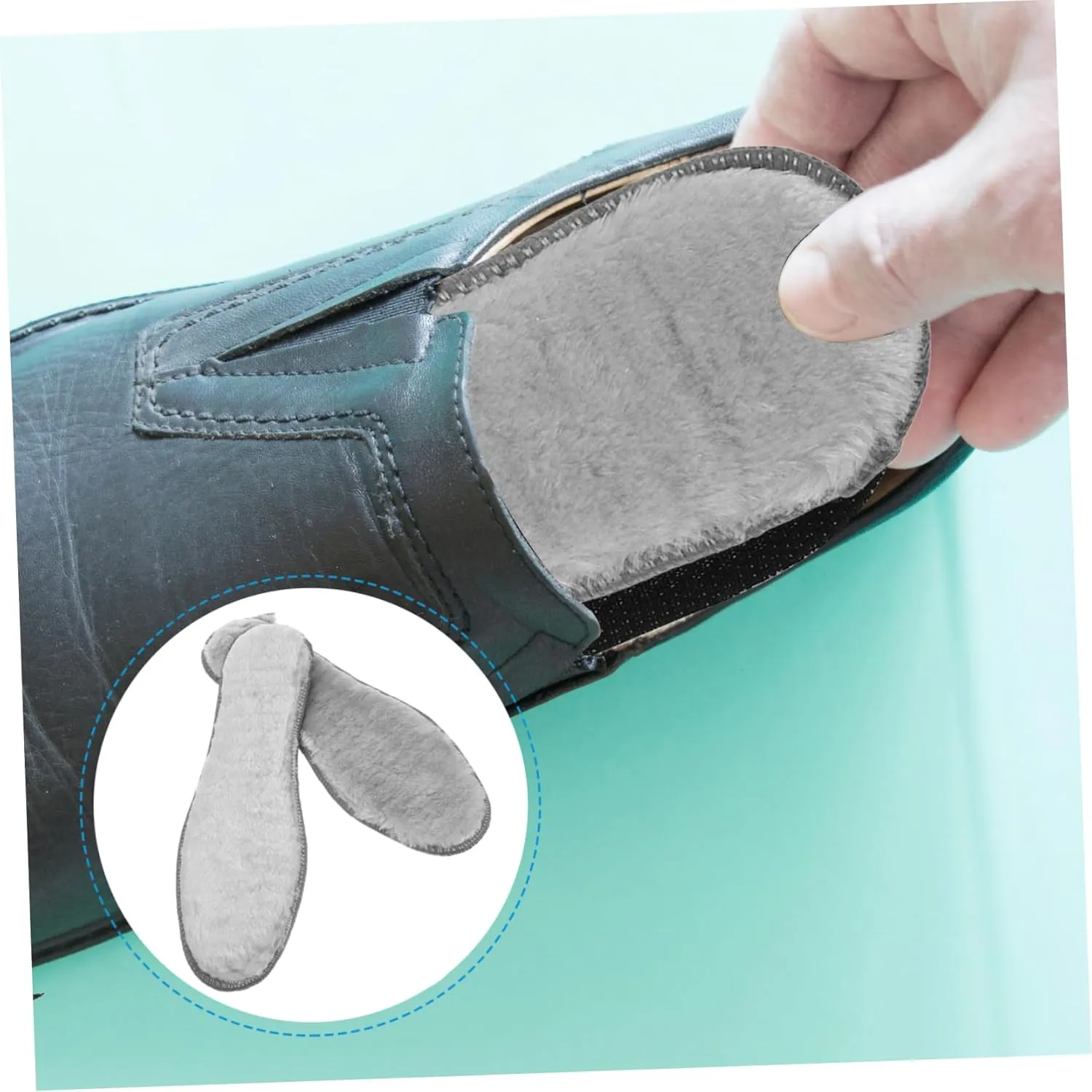 4 Pairs Winter Fluffy Shoe Inserts for Women Thickened Thermal Boot Insoles Cushioned Plush Footbeds with Nonslip Base Ergonomic Design for Cold
