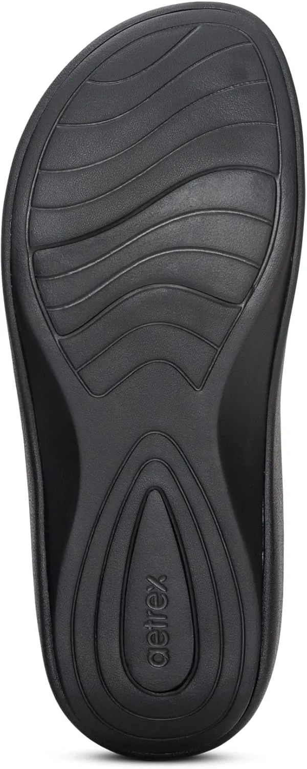 Aetrex Maui Orthopedic Flip Flops for Women Arch Support - Pressure Relief Water-friendly Shock Absorption Super Soft UltraSky EVA Foam Flip Flops