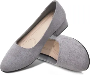 AISFAES Women Pumps Low Chunky Rounded Toe Heels Healed Dress Pumps Elegant Wedges Working Shoes