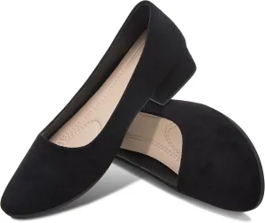 AISFAES Women Pumps Low Chunky Rounded Toe Heels Healed Dress Pumps Elegant Wedges Working Shoes