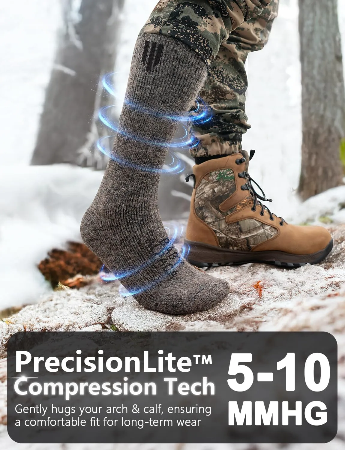 Alpaca Wool Heavyweight Thermal Boot Socks Winter Hunting Hiking Working Cold Weather Cushioned