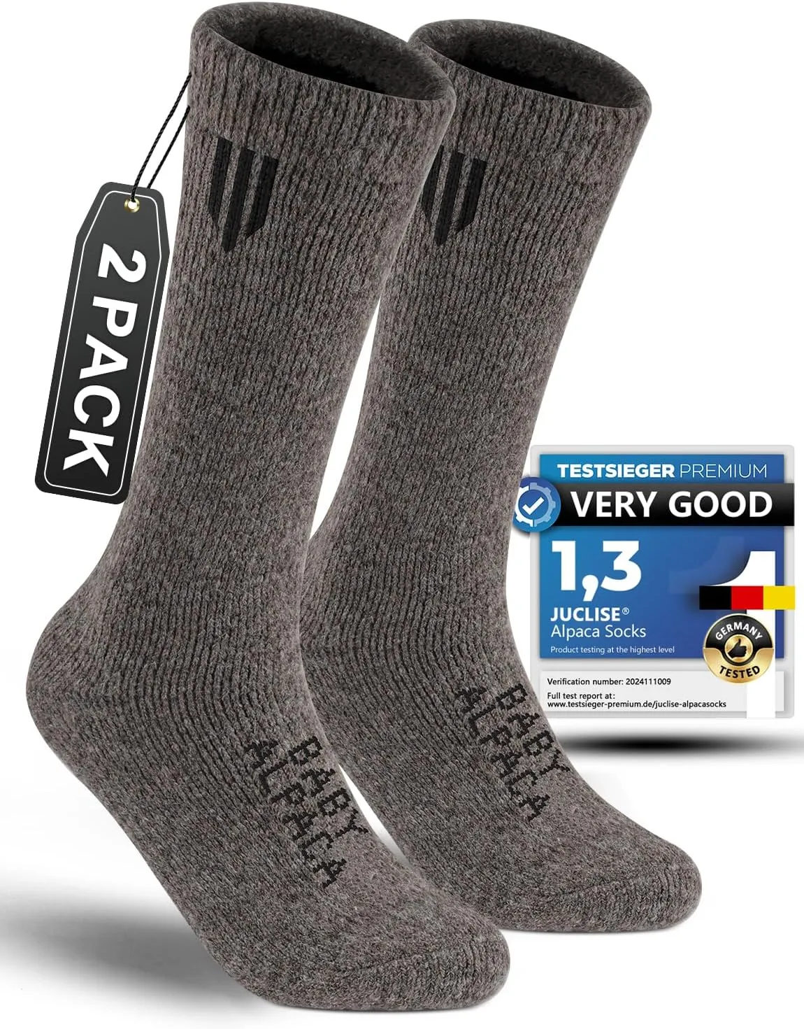 Alpaca Wool Heavyweight Thermal Boot Socks Winter Hunting Hiking Working Cold Weather Cushioned