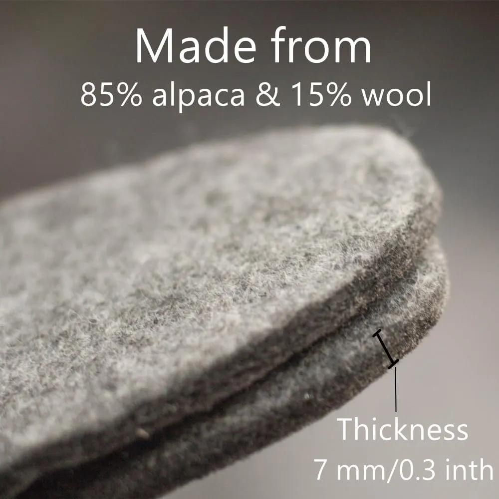 Alpaca Wool Warm Shoe Insert - Wool Shoe Insoles for Boot Soft Winter Warm Shoe Replacement Men 12