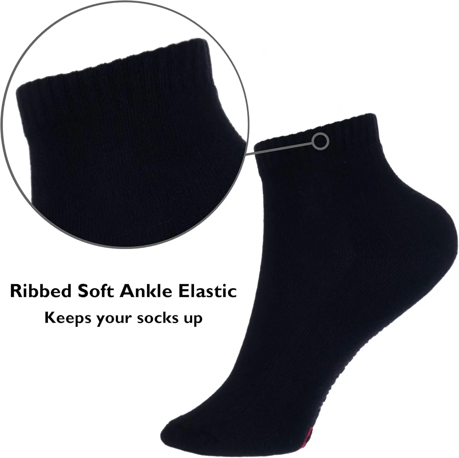 Alpine Swiss Mens 8 Pack Cotton Ankle Socks Athletic Performance Cushioned Socks Shoe Size 6-12