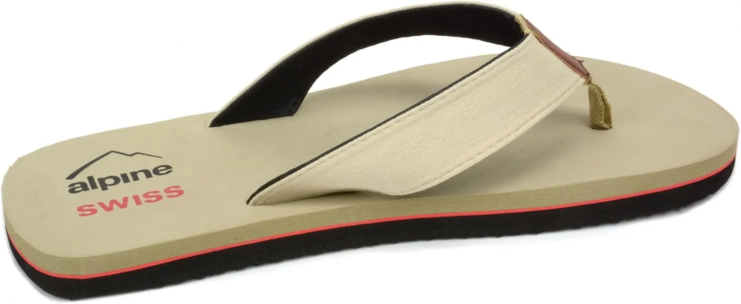 Alpine Swiss Mens Flip Flops | Lightweight Thong Sandals | Beach Sandals with EVA Sole for Comfort | Stylish Durable Flip Flops for Men Perfect for Casual Wear, Pool, and Outdoor Activities