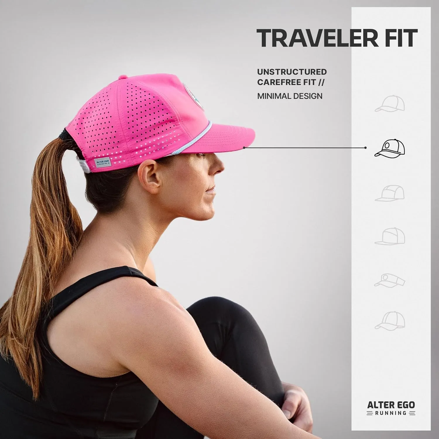 Alter Ego Traveler Splash Performance Hat – Lightweight, Breathable, Water-Resistant Adjustable Cap for Running, Workout