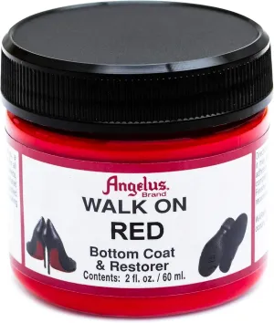 Angelus Walk on Red Paint Restorer for Red Bottoms, Color Renewal for High Heels and Leather Soles – Durable, Flexible, and Easy Application – 2 fl oz