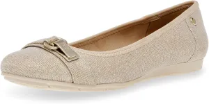 Anne Klein Women’s Able Comfortable Ballet Flat, Platinum, 8.5 M US