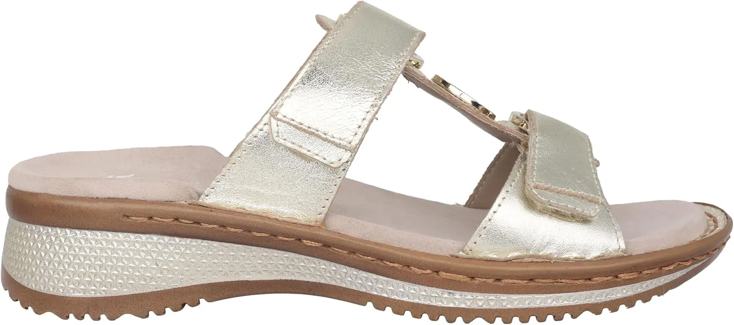 ARA Women's Mule Moccasin, Platinum, 8.5