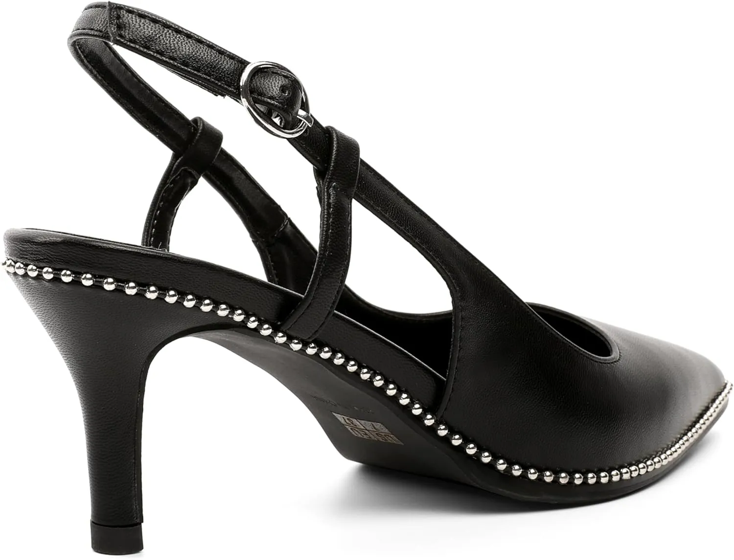 AUMOTED Women Low Heel Pumps Slingback Heels Pointed Toe Beaded Heels 2.5" Elegant Dressy Pumps