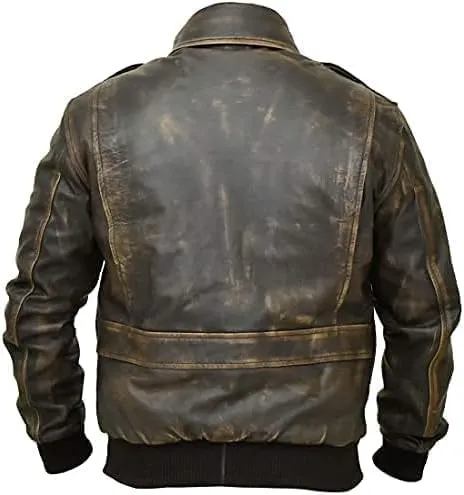 Aviator RAF Flight Bomber A2 Leather Jacket – Biker Style Café Racer Jackets For Men