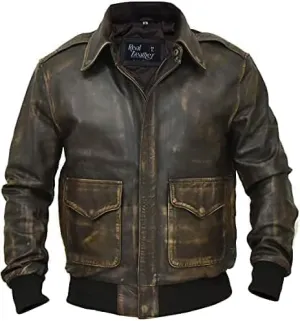 Aviator RAF Flight Bomber A2 Leather Jacket – Biker Style Café Racer Jackets For Men