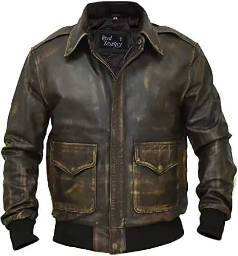 Aviator RAF Flight Bomber A2 Leather Jacket – Biker Style Café Racer Jackets For Men