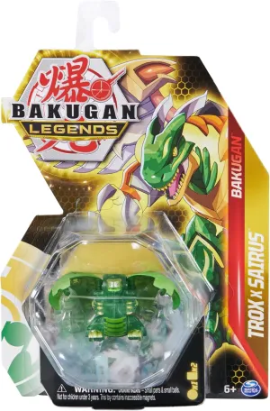 Bakugan Legends 2023 Elemental Rare Trox x Sairus 2-inch Core Collectible Figure and Trading Cards