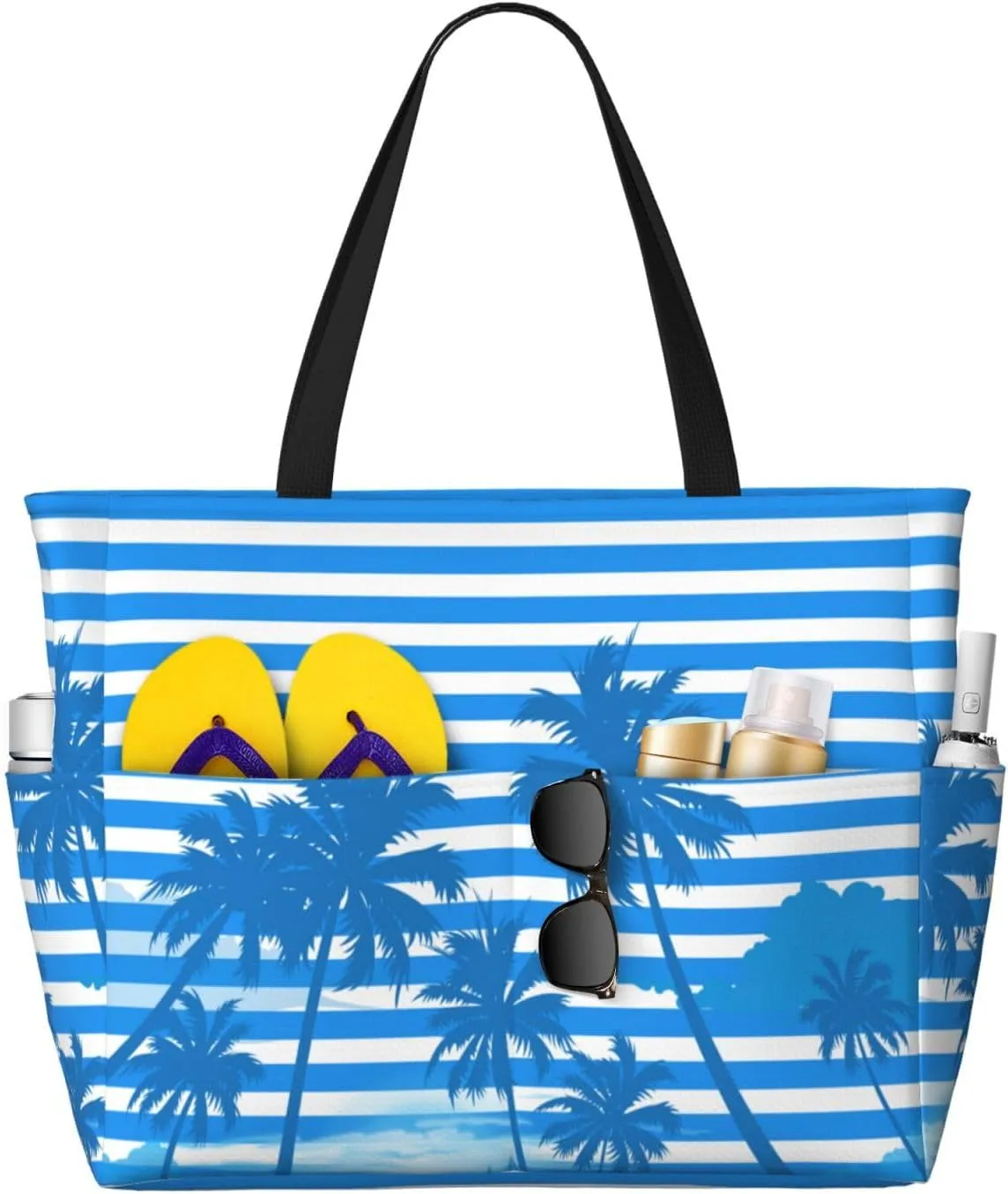 Beach Tote Bag for Women Beach Bag Waterproof and Sandproof Tote Bag with Wet Bag Large Travel Bag for Weekend Travel