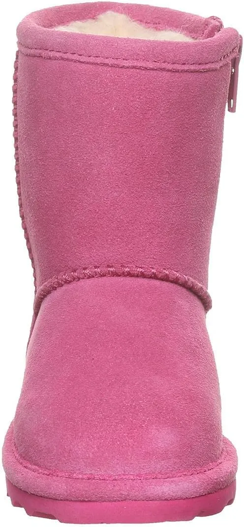 BEARPAW Elle Toddler Multiple Colors | Toddler's Boot Classic Suede with Zipper | Kid's Slip On Boot | Comfortable Winter Boot