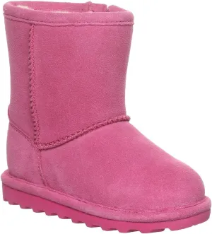 BEARPAW Elle Toddler Multiple Colors | Toddler's Boot Classic Suede with Zipper | Kid's Slip On Boot | Comfortable Winter Boot