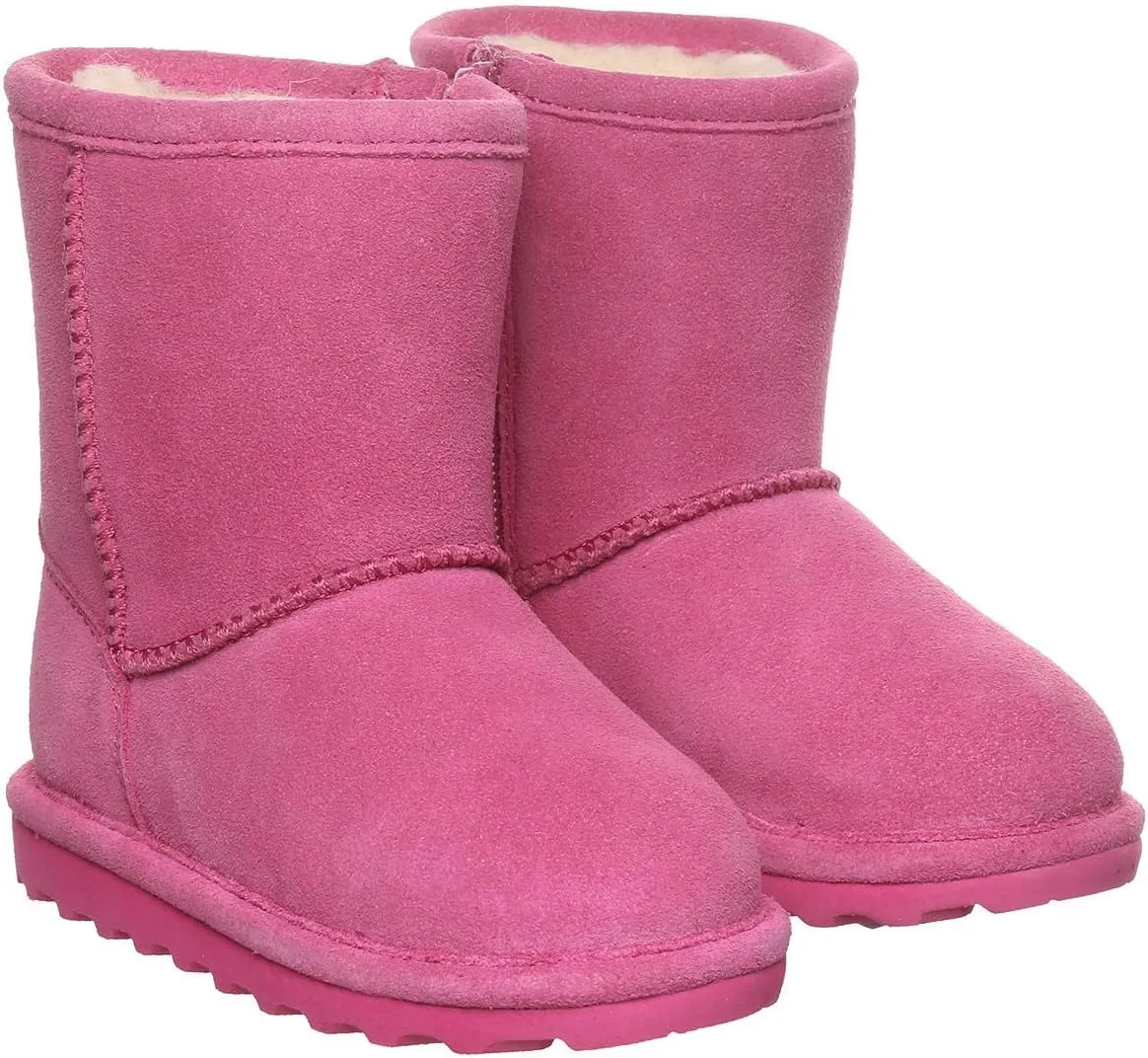 BEARPAW Elle Toddler Multiple Colors | Toddler's Boot Classic Suede with Zipper | Kid's Slip On Boot | Comfortable Winter Boot