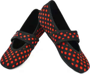Betsy Lou Women's Slippers, Foldable, Flexible Flats, Slipper Socks, Travel Slippers, Exercise Shoe, Dance Shoe, Yoga Socks, House Shoes, Indoor Shoes