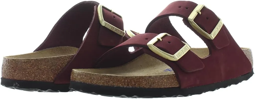 Birkenstock Women's Arizona Soft Footbed-Nubuck Leather Sandal