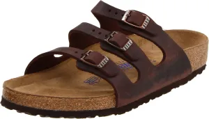 Birkenstock Women's Florida Soft Footbed Sandal, Habana Waxy Leather, 42 M EU/ 11-11.5 US