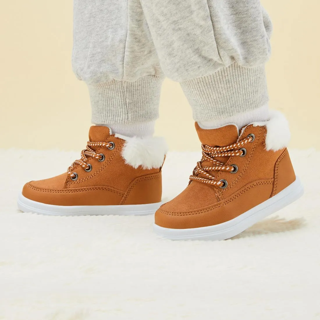 BMCiTYBM Kids Snow Boots Boys Girls Toddler Winter Waterproof Shoes Cold Weather Outdoor Lightweight (Toddler/Little Kids/Big Kids)