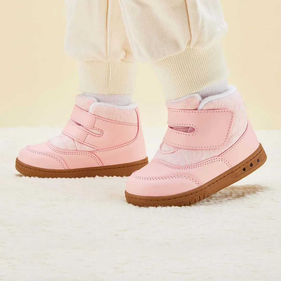 BMCiTYBM Kids Snow Boots Boys Girls Toddler Winter Waterproof Shoes Cold Weather Outdoor Lightweight (Toddler/Little Kids/Big Kids)