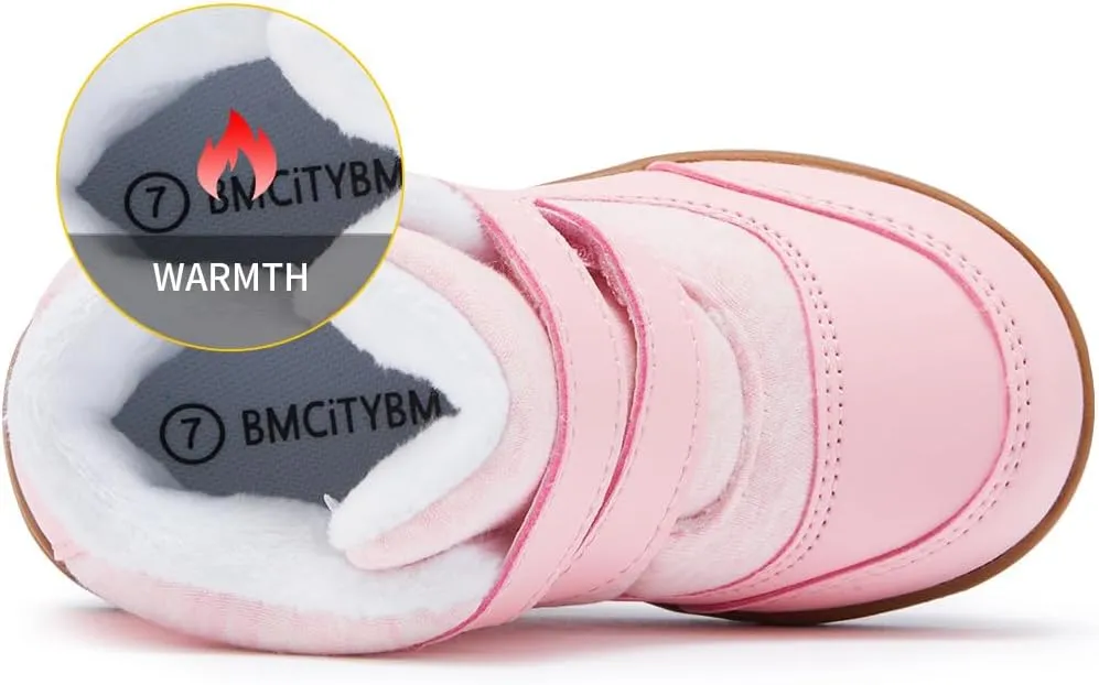 BMCiTYBM Kids Snow Boots Boys Girls Toddler Winter Waterproof Shoes Cold Weather Outdoor Lightweight (Toddler/Little Kids/Big Kids)