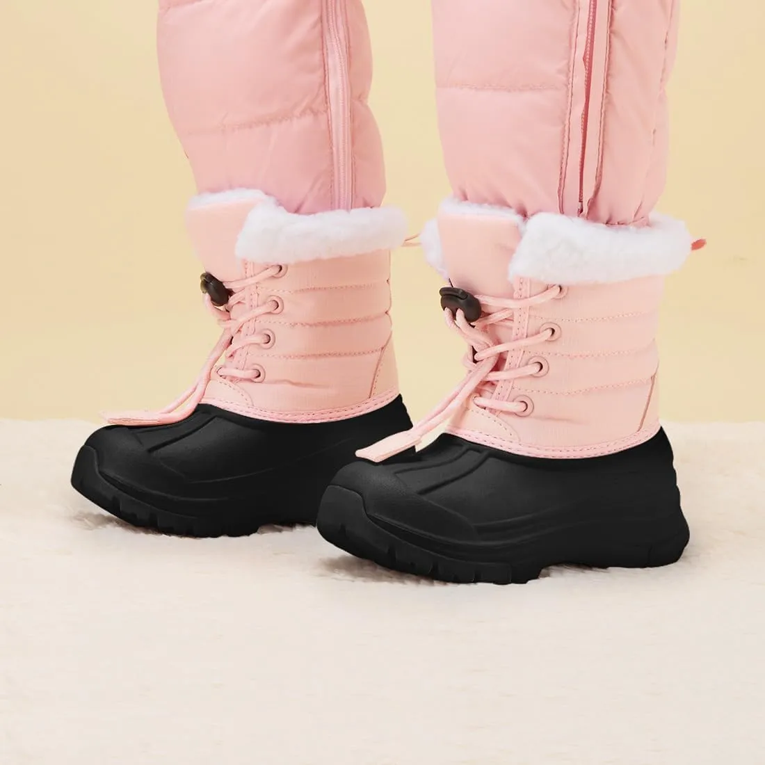 BMCiTYBM Kids Snow Boots Boys Girls Toddler Winter Waterproof Shoes Cold Weather Outdoor Lightweight (Toddler/Little Kids/Big Kids)