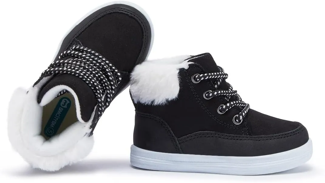 BMCiTYBM Kids Snow Boots Boys Girls Toddler Winter Waterproof Shoes Cold Weather Outdoor Lightweight (Toddler/Little Kids/Big Kids)