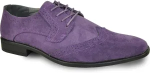 BRAVO Men Dress Shoe KING-3 Classic Faux Suede Oxford with Leather
