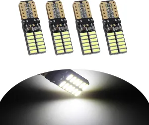 Bright Dome Lights LED Bulbs Map License Trunk Lamps,Canbus Error Free,T10 168 194,White,5pcs,Compact mini-Size