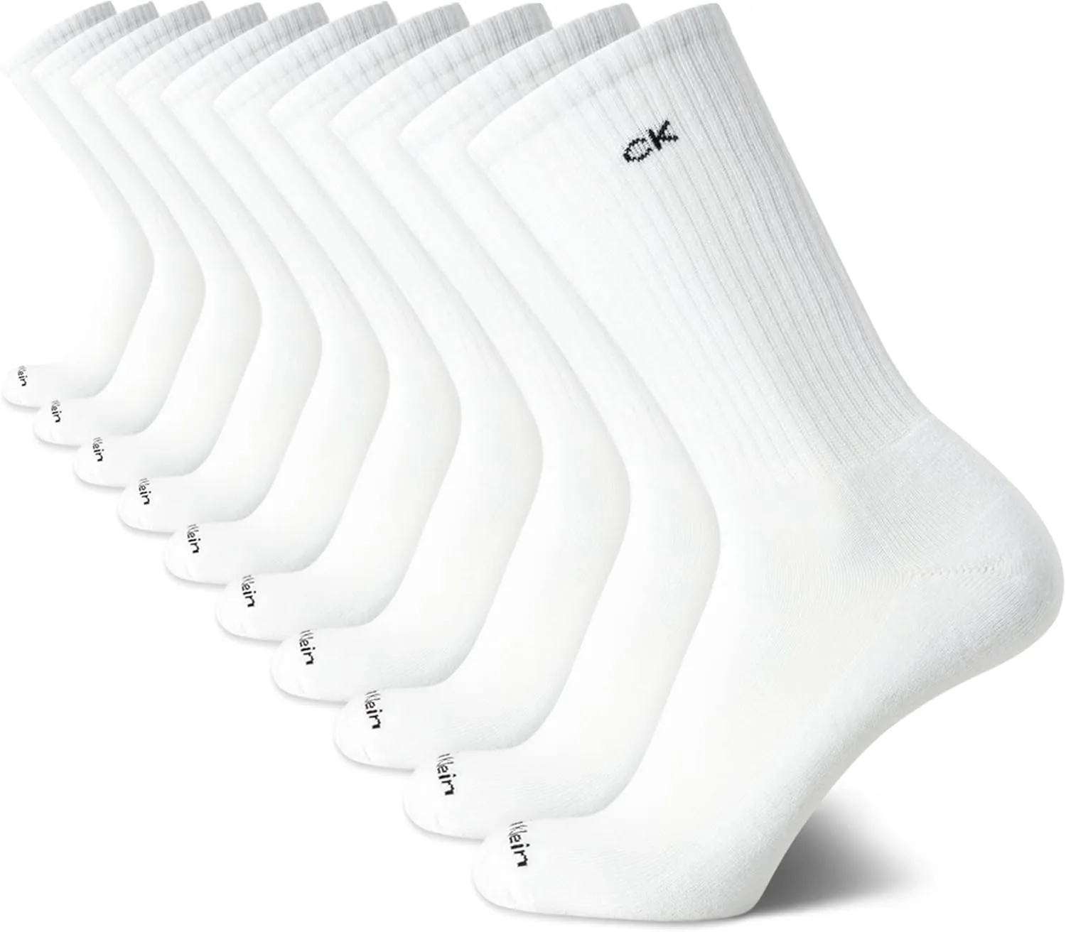 Calvin Klein Men’s 10 Pack Cushioned Athletic Workout Crew Socks (7-12)