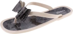 Capelli New York Ladies Floral Pom Opaque Jelly Flip Flops