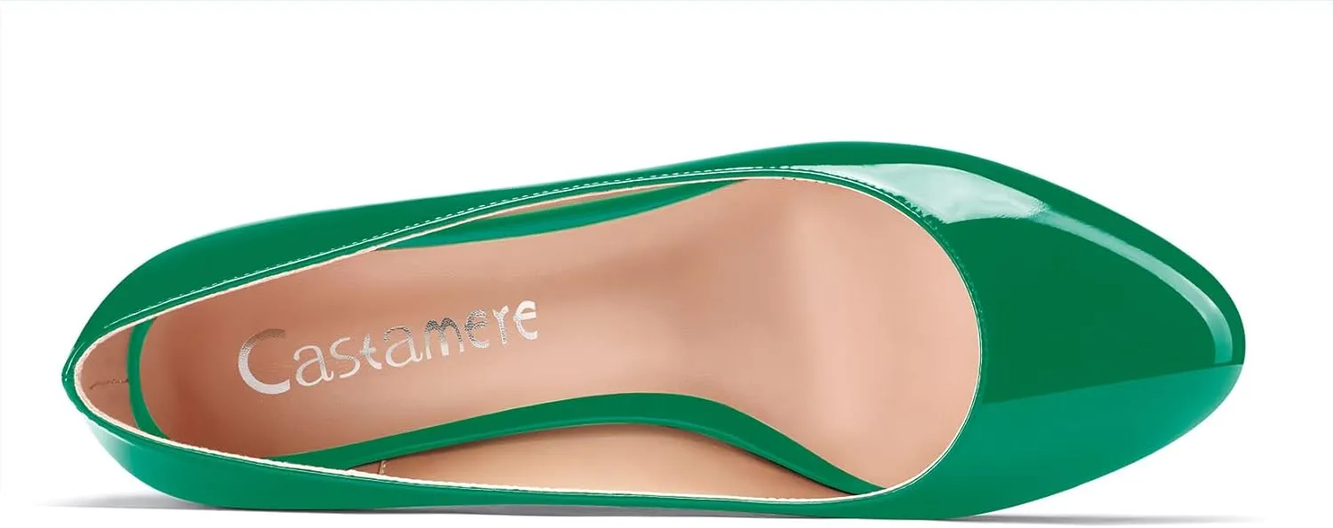 Castamere Chunky Block Low Kitten Heel Round Close Toe Pumps Slip-on Cute Classic Dress Shoes