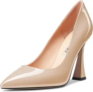 Castamere Women Stiletto High Heel Pointed Toe Slip-on Pumps Sexy Dress Classic 3.9 Inches Heels