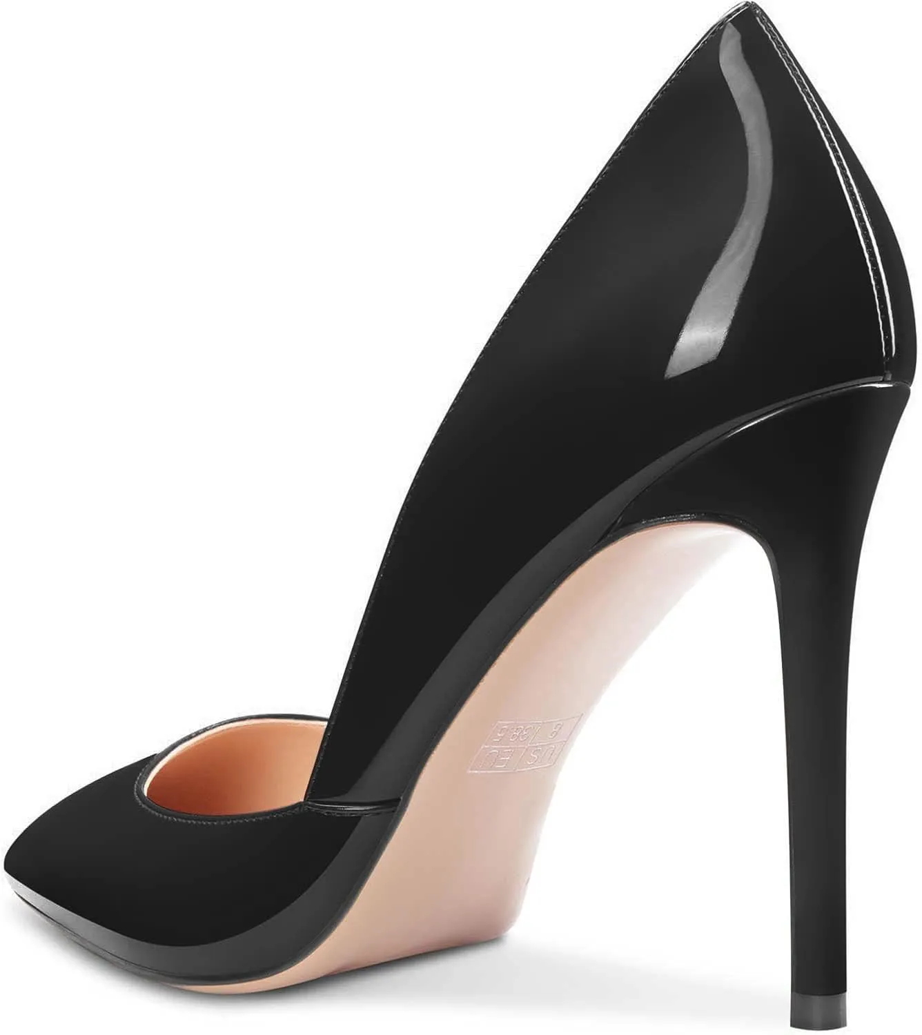 Castamere Womens D'Orsay Slip On High Heels Pumps Elegant Pointy Toe Stilettos 10CM Heel Shoes