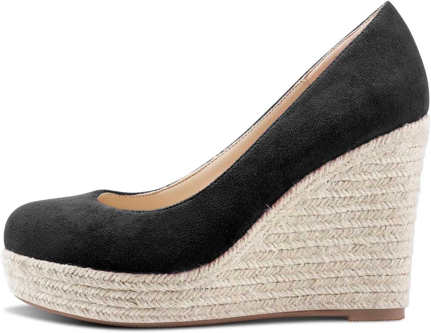 Castamere Womens Platform High Heel Round Toe Pumps Slip-on Wedding Office Classic Shoes 3.9 Inches Heels