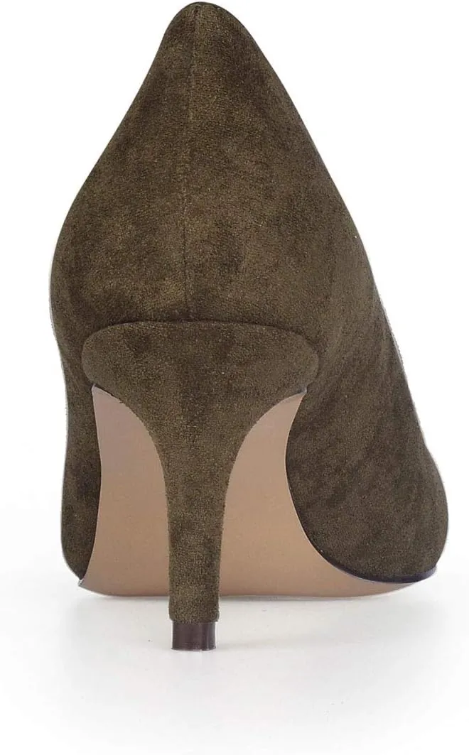 Castamere Womens Round Toe Pumps Stiletto Mid Heels Office Slip-on 6CM Heels