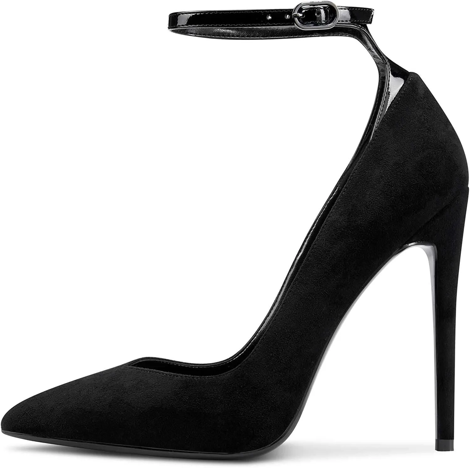Castamere Womens Sexy Ankle Strap High Heels Pumps Elegant Pointy Toe Stilettos 12CM Heel Shoes