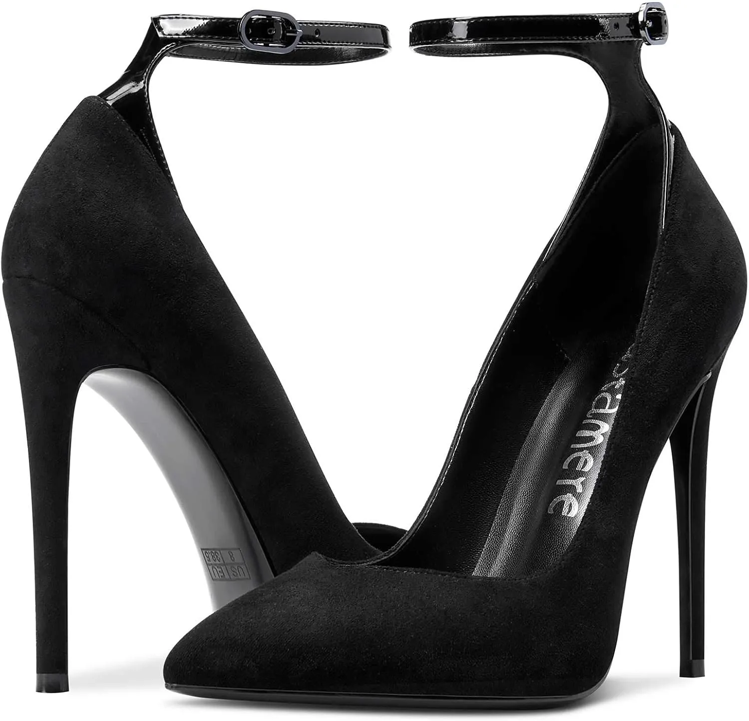 Castamere Womens Sexy Ankle Strap High Heels Pumps Elegant Pointy Toe Stilettos 12CM Heel Shoes