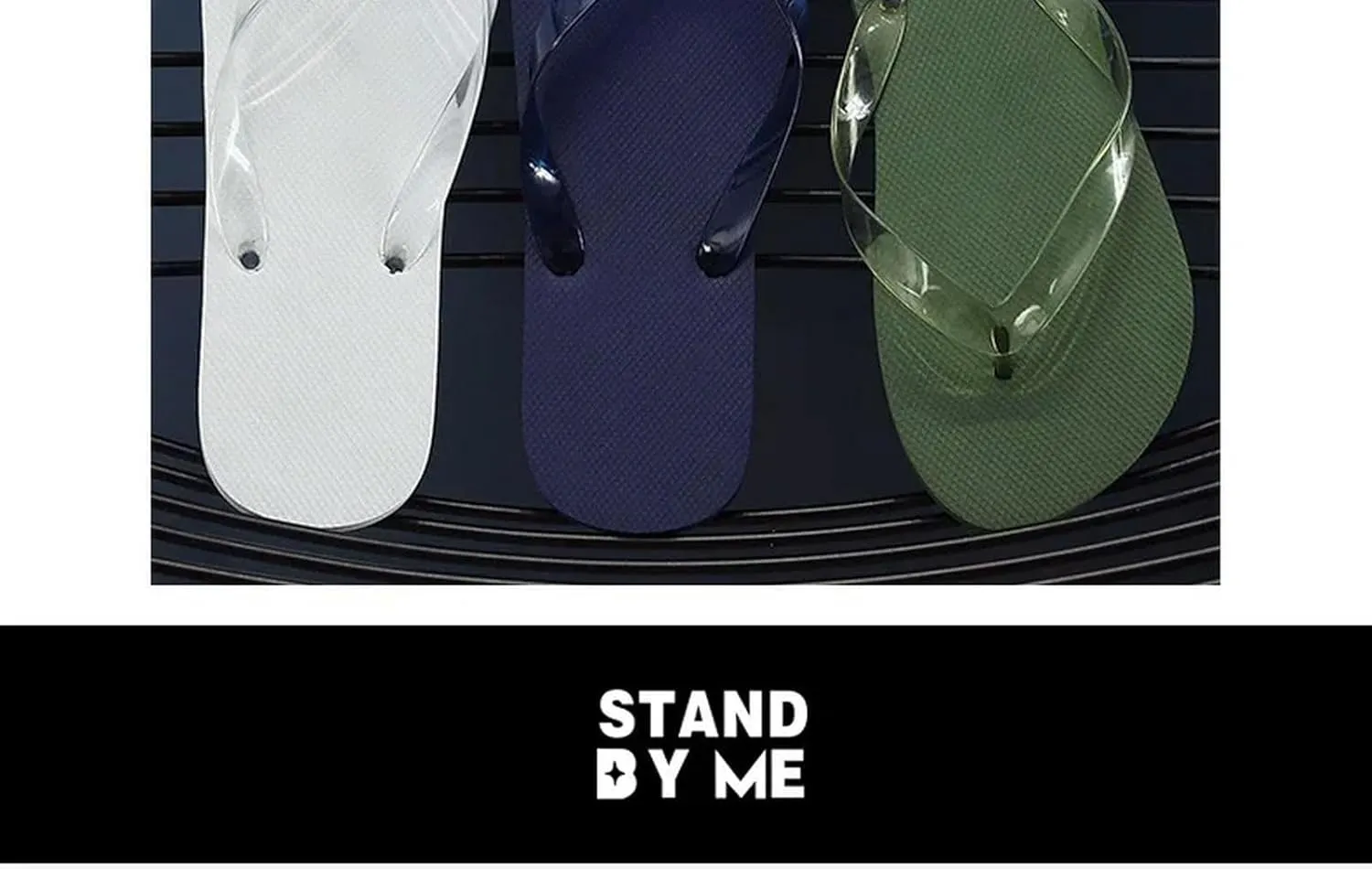 Casual Flip Flops Men'S Beach Shoes Solid Color Non-Slip Slipper Slippers Trendy Sandals Men