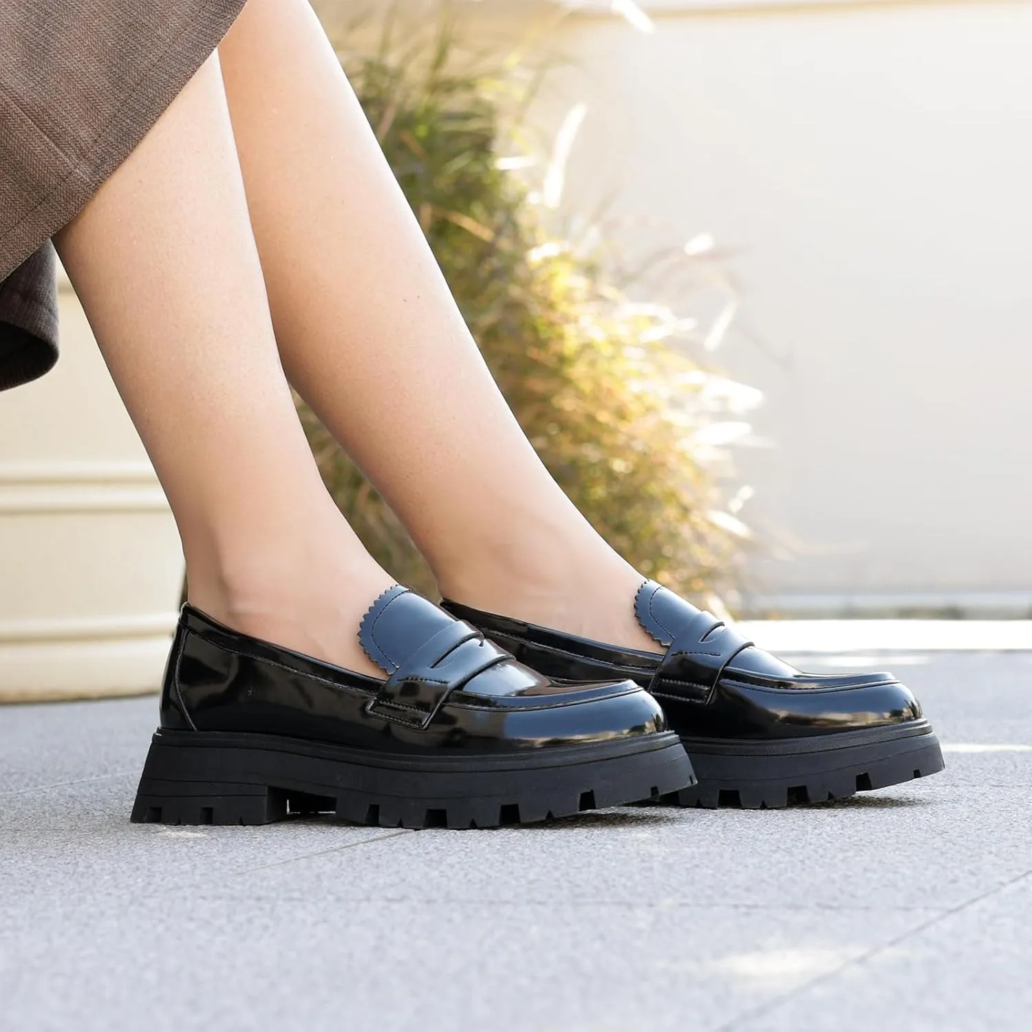 Cestfini Platform Chunky Loafers for Women