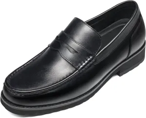 CHAMARIPA Elevator Shoes for Men - Height Increasing Shoes with Genuine Leather Lining Easy Slip on Designed Loafer 1.97/2.36/2.76 inch Taller
