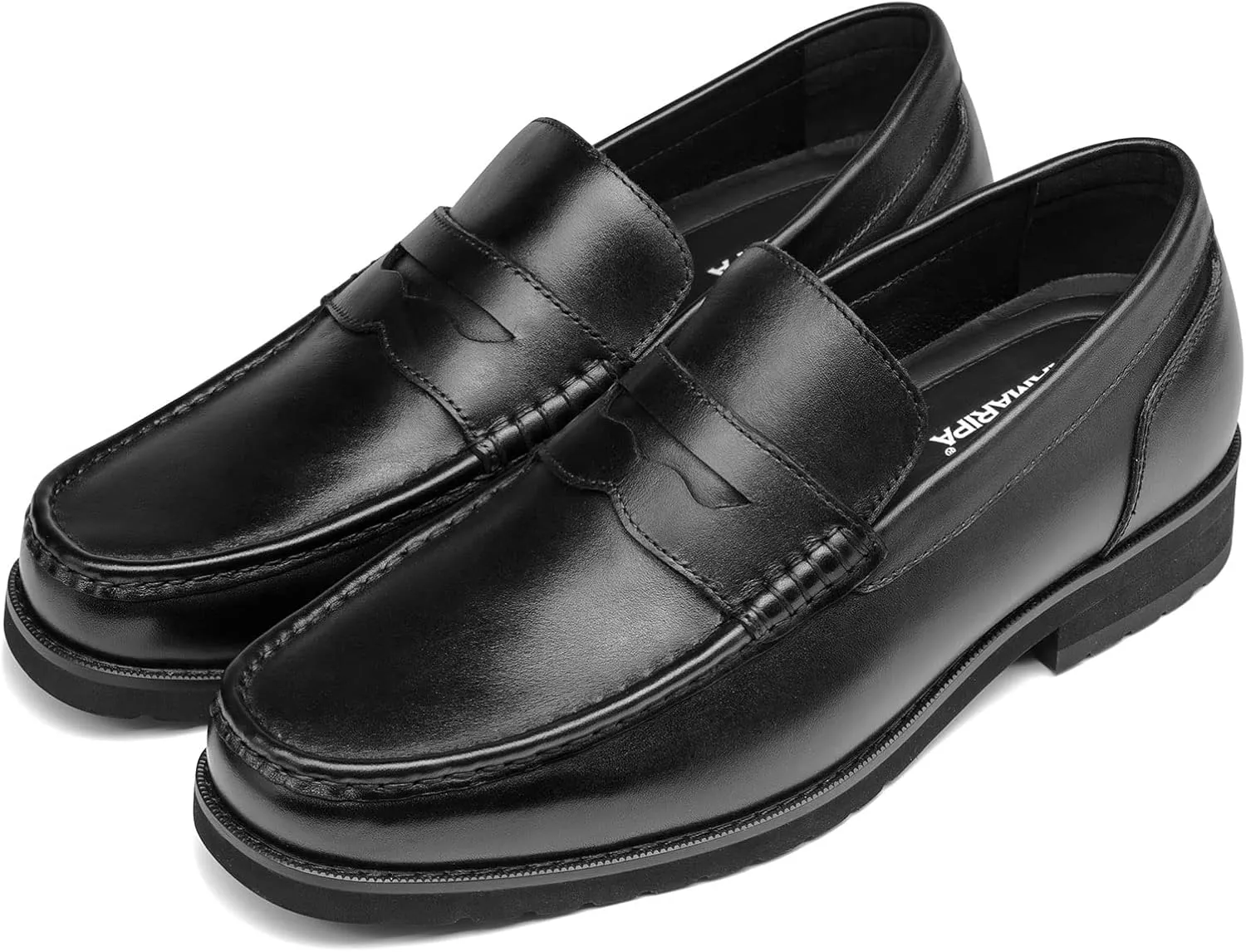 CHAMARIPA Elevator Shoes for Men - Height Increasing Shoes with Genuine Leather Lining Easy Slip on Designed Loafer 1.97/2.36/2.76 inch Taller